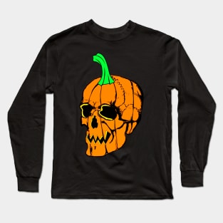 Pumpkin skull Long Sleeve T-Shirt